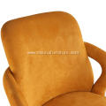 Italian light luxury yellow bar chair